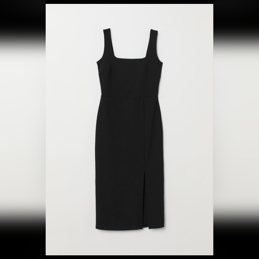 Black midi dress